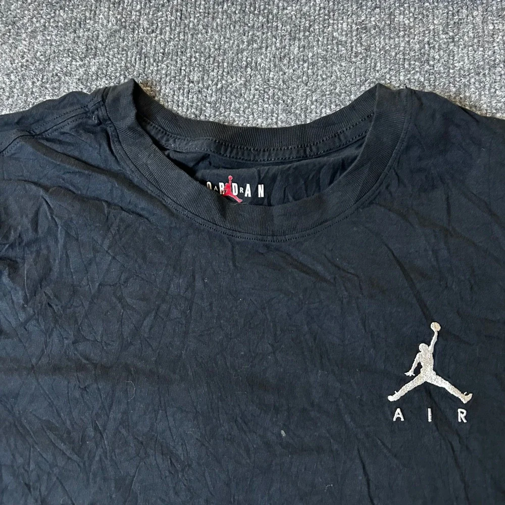 Jordan T-Shirt Mens XL Black Jumpman Air Logo Short Sleeve Athletic Crew Neck